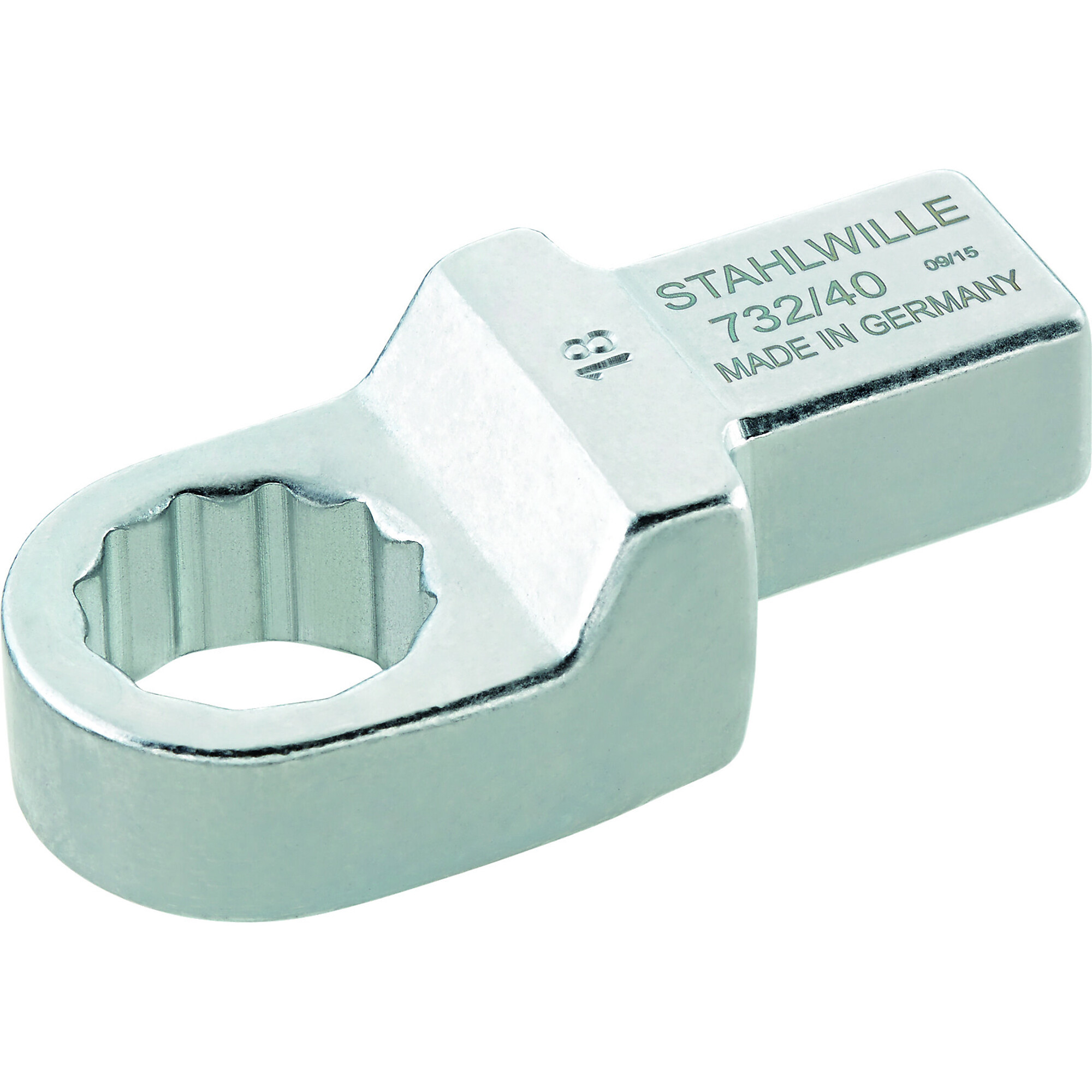 Stahlwille Ring Insert Tool — 14mm x 18mm, Bi-Hex, Chromium Over Nickel Plating, Model# 732/40 24mm
